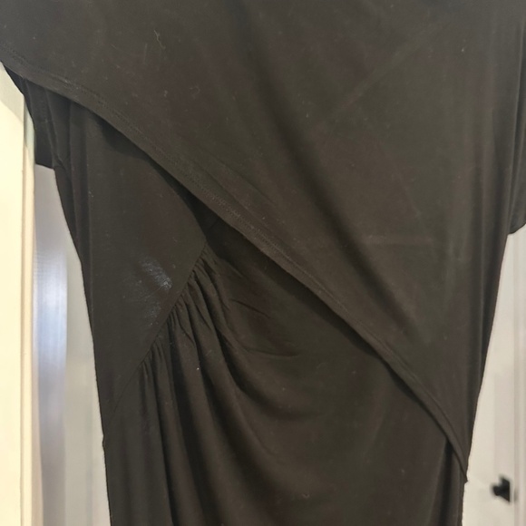 BIRD by JUICY COUTURE Black Asymmetric Ruched Jersey Dress - Size M - Picture 4 of 11